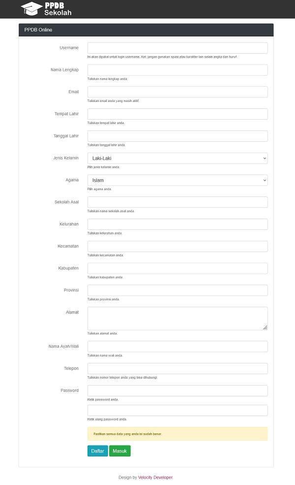 contoh desain paket ppdb biasa ppdb.velocitydeveloper2