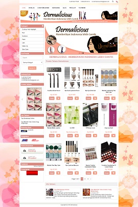 contoh desain toko online kosmetik