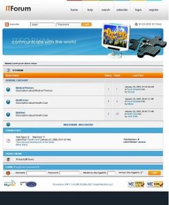 contoh desain website forum 1