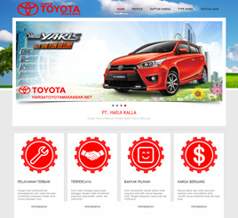 contoh desain website sales mobil