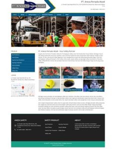 Contoh desain website company profile - www.anezasafety.com