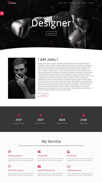 contoh desain web pribadi