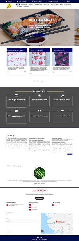 Contoh desain website company profile - www.lancarjaya.id