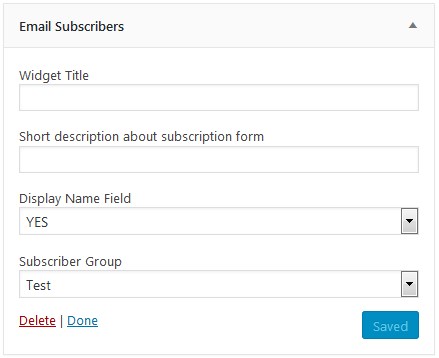 Email Subscribers & Newsletters Widget