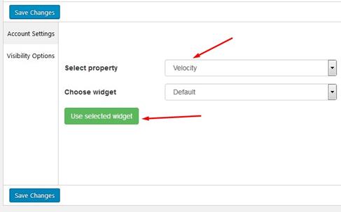 Tawk.to Live Chat Settings Select Property