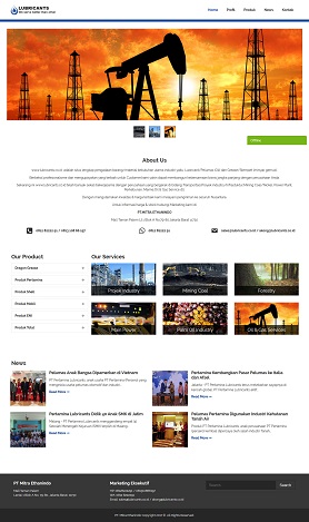 contoh desain website company profile - www.lubricants.co.id