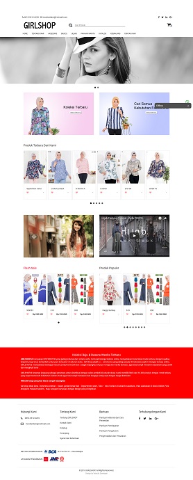 contoh desain website e-commerce - www.girlshop.id