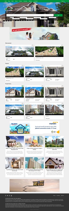 contoh desain website property - www.cekapartemen.com