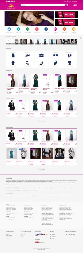 contoh desain website toko online - www.ernasboutique.com