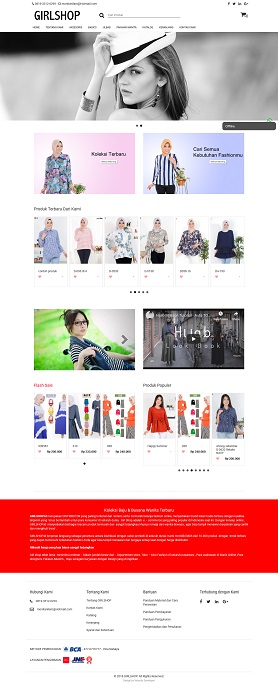 contoh desain website toko online – www.girlshop.id