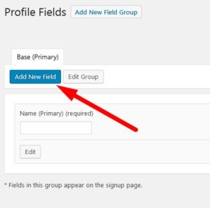 Buddypress add new Profile Fields