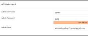 Install WordPress Admin Account