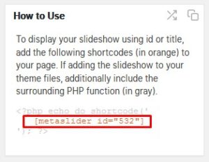 Meta Slider Shortcode