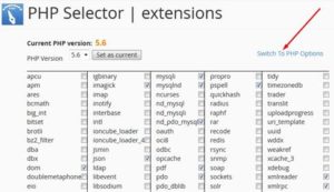 Select PHP Version (PHP Selector)