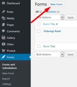 Custom Contact Forms New Form