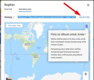 Google Maps Salin HTML