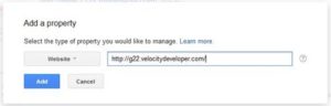 Google Webmaster Tool Add Site