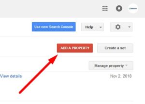 Google Webmaster Tool Add a Property