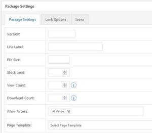 Wordpress Download Manager Package Settings