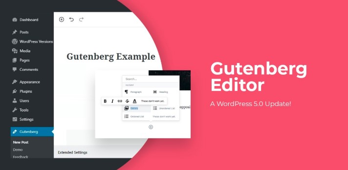 WordPress 5.0 Guttenberg