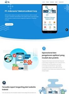 contoh desain paket landingpage custom indotel