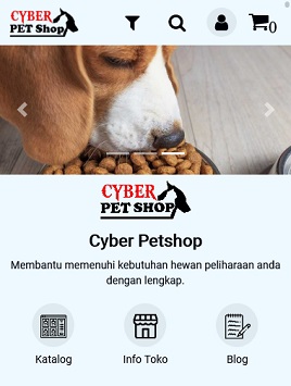 contoh desain paket apk custom Cyber Petshop Bengkulu